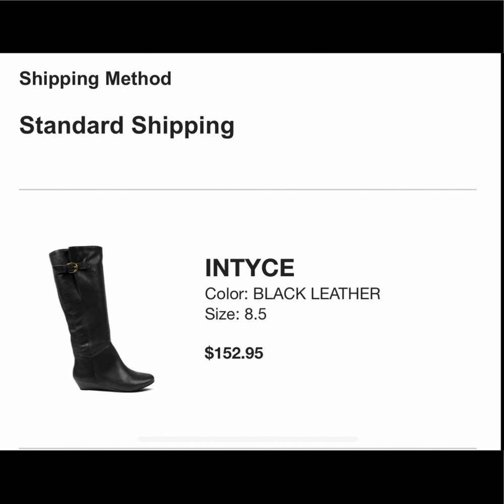 Steve Madden leather Intyce black boots. Size 8.5. Brand New. Still in box.